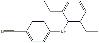 4-[(2,6-diethylphenyl)amino]benzonitrile Structure