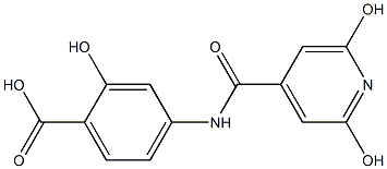 4-[(2,6-dihydroxyisonicotinoyl)amino]-2-hydroxybenzoic acid