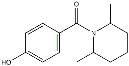 4-[(2,6-dimethylpiperidin-1-yl)carbonyl]phenol,,结构式