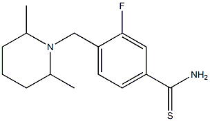  4-[(2,6-dimethylpiperidin-1-yl)methyl]-3-fluorobenzene-1-carbothioamide