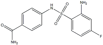 4-[(2-amino-4-fluorobenzene)sulfonamido]benzamide Struktur