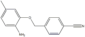 4-[(2-amino-5-methylphenoxy)methyl]benzonitrile Struktur