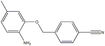 4-[(2-amino-5-methylphenoxy)methyl]benzonitrile Structure