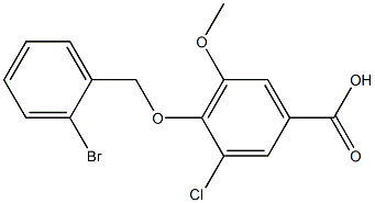 4-[(2-bromophenyl)methoxy]-3-chloro-5-methoxybenzoic acid|