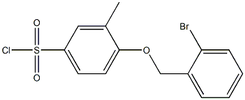 4-[(2-bromophenyl)methoxy]-3-methylbenzene-1-sulfonyl chloride Struktur