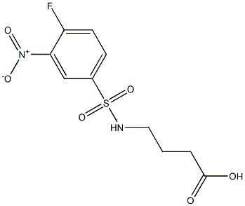 4-[(4-fluoro-3-nitrobenzene)sulfonamido]butanoic acid Struktur