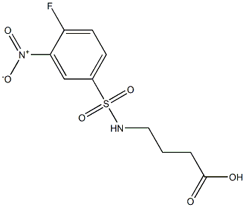 4-[(4-fluoro-3-nitrobenzene)sulfonamido]butanoic acid 结构式