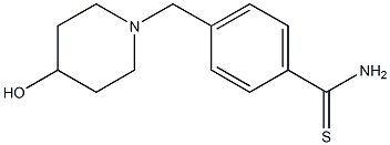 4-[(4-hydroxypiperidin-1-yl)methyl]benzenecarbothioamide 化学構造式