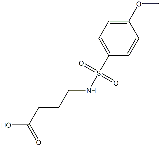 4-[(4-methoxybenzene)sulfonamido]butanoic acid Struktur