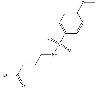 4-[(4-methoxybenzene)sulfonamido]butanoic acid 结构式