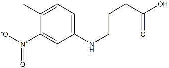 4-[(4-methyl-3-nitrophenyl)amino]butanoic acid,,结构式