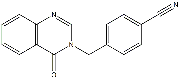 4-[(4-oxo-3,4-dihydroquinazolin-3-yl)methyl]benzonitrile 化学構造式