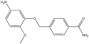 4-[(5-amino-2-methoxyphenoxy)methyl]benzamide Structure