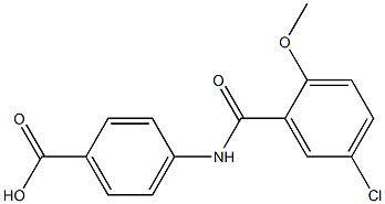 4-[(5-chloro-2-methoxybenzene)amido]benzoic acid,,结构式