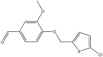 4-[(5-chlorothiophen-2-yl)methoxy]-3-methoxybenzaldehyde 化学構造式