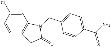 4-[(6-chloro-2-oxo-2,3-dihydro-1H-indol-1-yl)methyl]benzene-1-carbothioamide