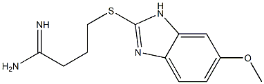 4-[(6-methoxy-1H-1,3-benzodiazol-2-yl)sulfanyl]butanimidamide 化学構造式