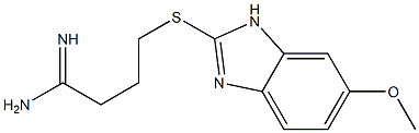 4-[(6-methoxy-1H-1,3-benzodiazol-2-yl)sulfanyl]butanimidamide,,结构式