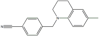 4-[(6-methyl-1,2,3,4-tetrahydroquinolin-1-yl)methyl]benzonitrile,,结构式