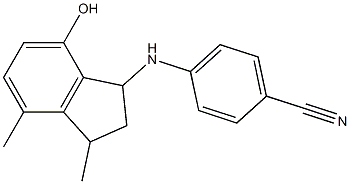 4-[(7-hydroxy-3,4-dimethyl-2,3-dihydro-1H-inden-1-yl)amino]benzonitrile,,结构式
