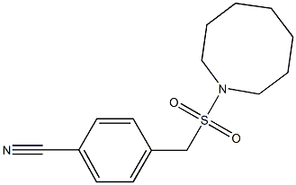 4-[(azocane-1-sulfonyl)methyl]benzonitrile,,结构式