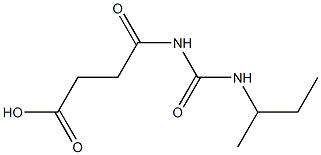 4-[(butan-2-ylcarbamoyl)amino]-4-oxobutanoic acid 化学構造式