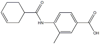 4-[(cyclohex-3-en-1-ylcarbonyl)amino]-3-methylbenzoic acid Structure