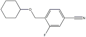 4-[(cyclohexyloxy)methyl]-3-fluorobenzonitrile,,结构式