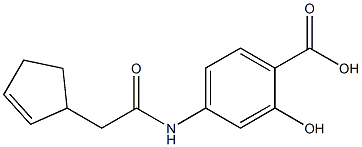  4-[(cyclopent-2-en-1-ylacetyl)amino]-2-hydroxybenzoic acid