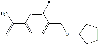 4-[(cyclopentyloxy)methyl]-3-fluorobenzenecarboximidamide Structure