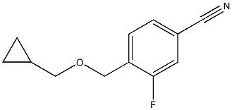 4-[(cyclopropylmethoxy)methyl]-3-fluorobenzonitrile 化学構造式