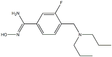 4-[(dipropylamino)methyl]-3-fluoro-N'-hydroxybenzenecarboximidamide 化学構造式