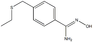 4-[(ethylsulfanyl)methyl]-N'-hydroxybenzene-1-carboximidamide,,结构式