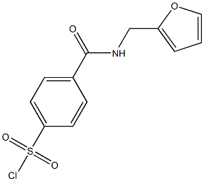 4-[(furan-2-ylmethyl)carbamoyl]benzene-1-sulfonyl chloride,,结构式