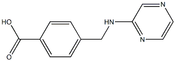 4-[(pyrazin-2-ylamino)methyl]benzoic acid,,结构式
