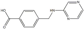 4-[(pyrazin-2-ylamino)methyl]benzoic acid 化学構造式