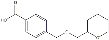 4-[(tetrahydro-2H-pyran-2-ylmethoxy)methyl]benzoic acid Struktur