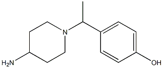 4-[1-(4-aminopiperidin-1-yl)ethyl]phenol 化学構造式