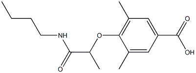 4-[1-(butylcarbamoyl)ethoxy]-3,5-dimethylbenzoic acid Structure