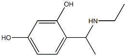 4-[1-(ethylamino)ethyl]benzene-1,3-diol 结构式