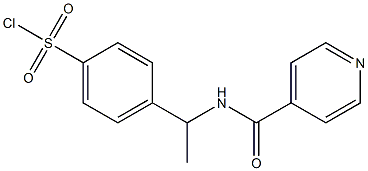 4-[1-(pyridin-4-ylformamido)ethyl]benzene-1-sulfonyl chloride Structure