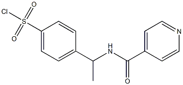 4-[1-(pyridin-4-ylformamido)ethyl]benzene-1-sulfonyl chloride,,结构式