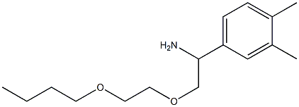 4-[1-amino-2-(2-butoxyethoxy)ethyl]-1,2-dimethylbenzene Structure