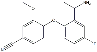 4-[2-(1-aminoethyl)-4-fluorophenoxy]-3-methoxybenzonitrile Structure