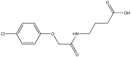 4-[2-(4-chlorophenoxy)acetamido]butanoic acid Struktur