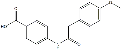 4-[2-(4-methoxyphenyl)acetamido]benzoic acid 结构式