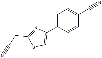 4-[2-(cyanomethyl)-1,3-thiazol-4-yl]benzonitrile Struktur
