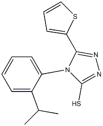 4-[2-(propan-2-yl)phenyl]-5-(thiophen-2-yl)-4H-1,2,4-triazole-3-thiol 结构式