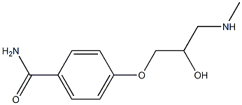 4-[2-hydroxy-3-(methylamino)propoxy]benzamide 结构式