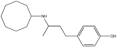 4-[3-(cyclooctylamino)butyl]phenol 化学構造式
